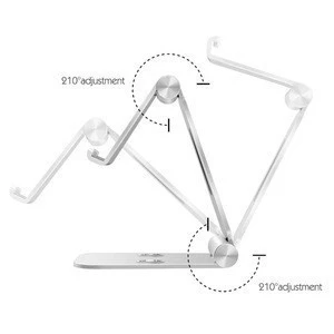 Universal 210 Degree Foldable Adjustable Aluminum Desktop Holder Phone Tablet Stand for iPad pro /nintendo switch console