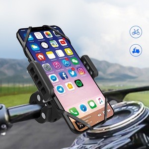 Universal Anti-shake Bike Handlebar Cell Mobile Phone Mount Holder H104+C100-1