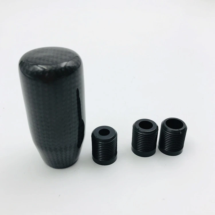 Universal Real Carbon Fiber Manual Gear Shift Knob Stick Shifter Lever Knob