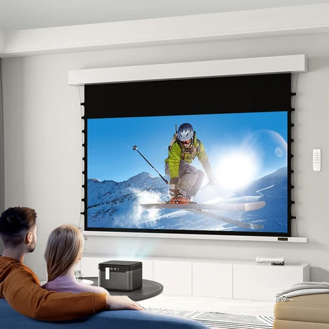 Buy Usb Trigger Lift Electric Projector Screen 16:9 8k Pull-down ...