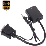 VGA to HDTV Converter Adapter, Output 1080P VGA Male to HDTV Female Audio Video Cable Converter Adapter, for HDTV/AV/HDTV