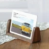 Walnut Wood Base Break Free Acrylic Glass Rustic Wooden Photo Frames with for Tabletop or Desktop Display