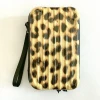 Waterproof Leopard Print 7 Mini Hard Cosmetic Case Portable Toiletry Travel Makeup Hand Bag with Wristlet
