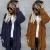 Import wholesale 2020 ladies winter Oversized Open Hooded Draped Pockets cardigan sweater women cotton coat from China
