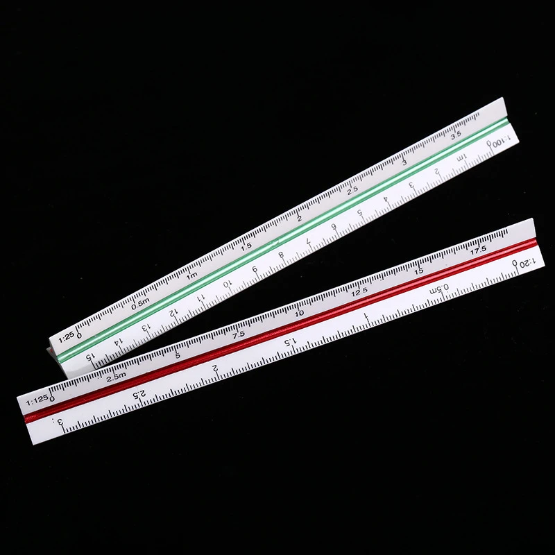 Wholesale and promotion Engineering Scale, Drafting Ruler, Metal 12&quot; Aluminum Triangular Architect Scale Ruler