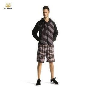 wholesale blank boys camouflage basketball shorts with pockets men&#039;s fashion camo  basketball shorts