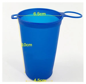 wholesale custom logo non-toxic  BPA free soft TPU  foldable water cup tea cup drinkware