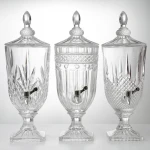 Wholesale Customized  Clear Crystal Glass Iced Beverage Collection 3.3L Drink Beverage Dispenser