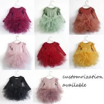 wholesale customrization fairy fluffy dancewear oliva autumn winter dress baby tutus