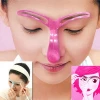 Wholesale DIY Beauty Eyebrow Template Stencils Make Up Tools individual blister pack for semi permanent makeup microblade