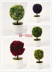 wholesale Home ornamental small artificial topiary plants bonsai
