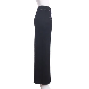 Wholesale Hot sale black straight wide leg pants