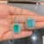 Import wholesale luxury lady costume jewelry top quality synthetic Paraibao geometric vintage pendant necklace ring jewelry set from China
