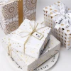 Wholesale Luxury Metallic Gold Foil Printed Wrap Paper Roll Gift Wrapping Paper