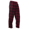 Wholesale Mens Bottoms Fleece Plaid Pockets Pants lounge Pajama Pants home sleepwear pants (Red, Blue & Green)