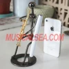 Wholesale metal handmade 3D figurine man crafts single pen holders and metal home themed decoration for music gift