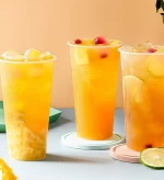 Wholesale PP Frosted reusable bubble tea Cup custom Clear smoothie Juice milktea Plastic Cups with lids