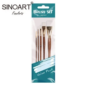 Wholesale  Promotional Wood Artist Brush,Oil And Acrylic Art Paint Brush Set