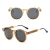 Import Wholesale Retro Hot Sale Round Men Eyewear Fashion Vintage Transparent Colored Metal Sunglasses Cheap Price from China