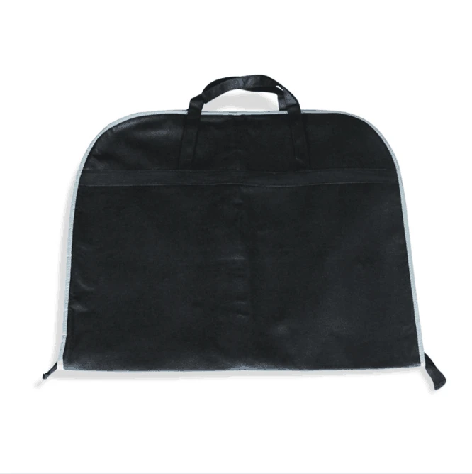 Wholesale reusable foldable non woven polyester plastic clothes cover cloth garment bag for suits and dresses