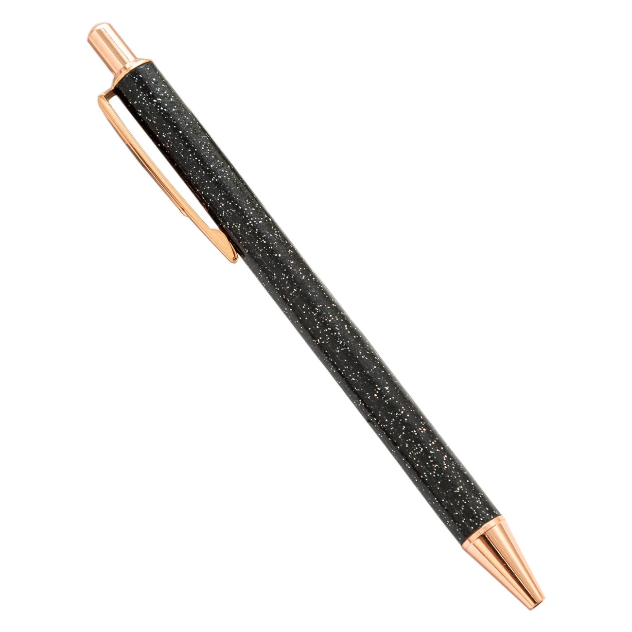 Wholesale Shiny Advertising Custom Logo Click Metal Ballpoint Pen  Metal Pen with Glitter Crystal Sparkles