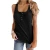 Import Wholesale Solid Color Sleeveless Tank Top Button U Neck Cotton Tank Top For Women from China