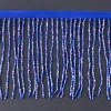 wholesale Stock 1 yard 10cm navy blue seed glass beads beaded ribbon tassel trim fringe