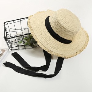 Wholesale straw hat handmade panama women summer Raffia Big Hat