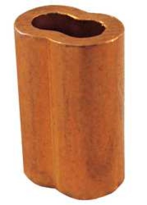 Wire Rope Oval Sleeve 5/16 In 122 Copper
