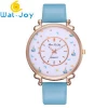 WJ-7593 Big Dial Unique Sailboat And Moon Face Design Leather Band Ladies Wrist Watch Factory Direct Decorate Watches