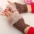Import Women Gloves Stylish Hand Warmer Winter Gloves Women Arm Crochet Knitting Faux Wool Mitten Warm Fingerless Gloves Gants Femme from China