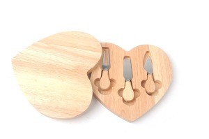 Wood Cheese Board Set with Cheese Tools Eco-friendly Round Cutting Board FDA Approval