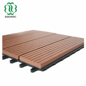wood plastic composite interlocking decking tiles