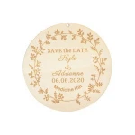 Wooden crafts personalised laser cut wood wedding save the date card
