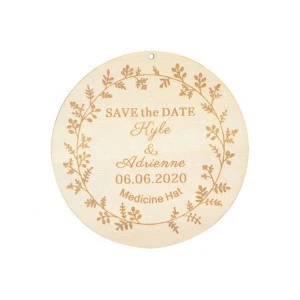 Wooden crafts personalised laser cut wood wedding save the date card