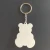 Import wooden key chain holder ring bear shape 3D keychain wood ring circle crafts from China