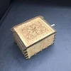 Wooden Music Box Hand Crank With Harry Potter Theme Tune