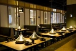 wooden tables and chairs for restaurant hot pot table set