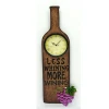 Wooden Wine Wall Plaque with Clock