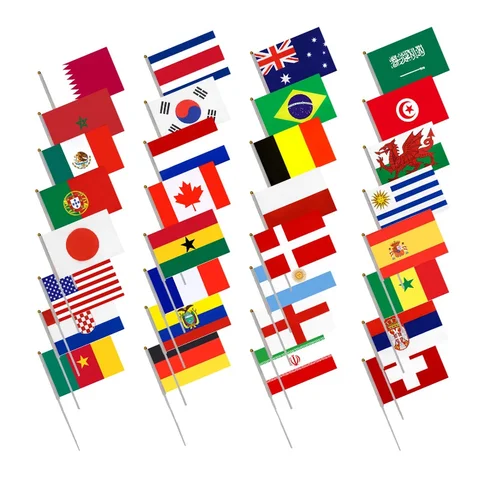 Buy World All Countries Cheap Hand Holding Cheering Flags Mini National ...