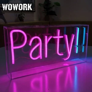 WOWORK custom sport shoes advertising led neon sign acrylic box of RGB Flexible neon tube for store and wedding decoration
