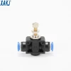 XAKJ PA Air Flow Speed Control Valve Plastic Blue pneumatic fittings Air Speed Controllers Push-to-connect tube fitting
