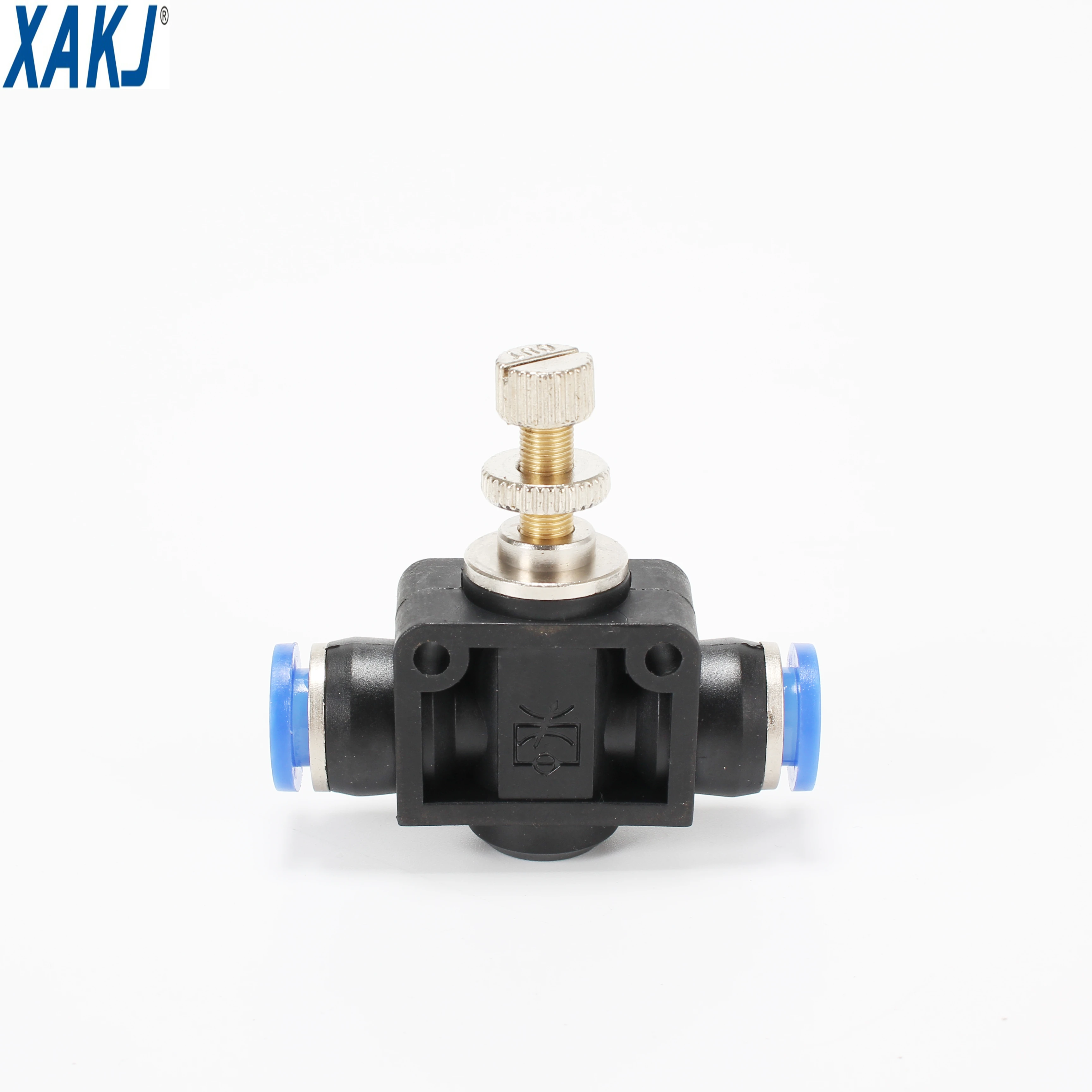 XAKJ PA Air Flow Speed Control Valve Plastic Blue pneumatic fittings Air Speed Controllers Push-to-connect tube fitting
