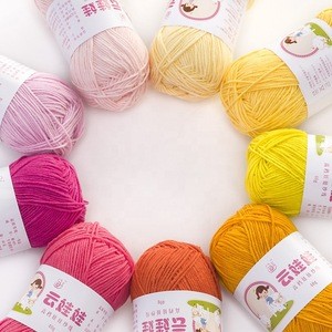 Yarncrafts Moisture absorbent Colorful Acrylic Milk Cotton Crochet Blended Yarn For Hand Knitting