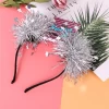 Yifan Wholesale Design Christmas Baby Girls Snowflake Hair Accessories Head Bands Plastic Snowflake Headbands