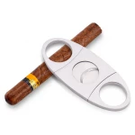 Yongxin Guillotine Cigar Cutter Wholesale Custom Logo Wholesale Stainless Steel V Cigar Cutter Cohiba Cigar Scissors
