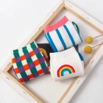 Youki New rainbow pattern Japanese style women socks