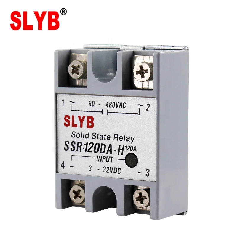 Zhejiang Wenzhou Factory Full Amp Single Phase Solid State Relay SSR-120 DA-H 3-32VDC Input to 90-480VAC Output
