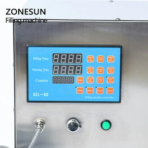 ZONESUN Magnetic Pump Beverage Perfume Mineral Water Juice Essential Oil Electric Digital Control Liquid Bottle Filling Machine