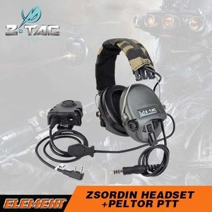 Zsordin Headset ear protection for shooting noise cancelling ear muffs with ptt Z111-Z112